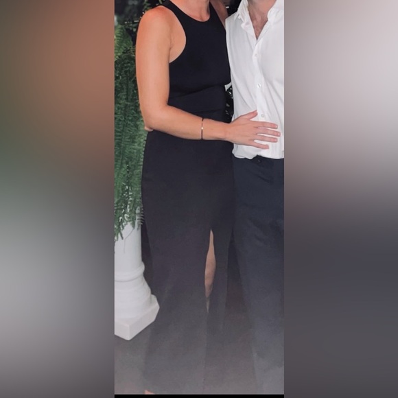 Zara Open Twist Back Neoprene Scuba Maxi Dress - Picture 6 of 6